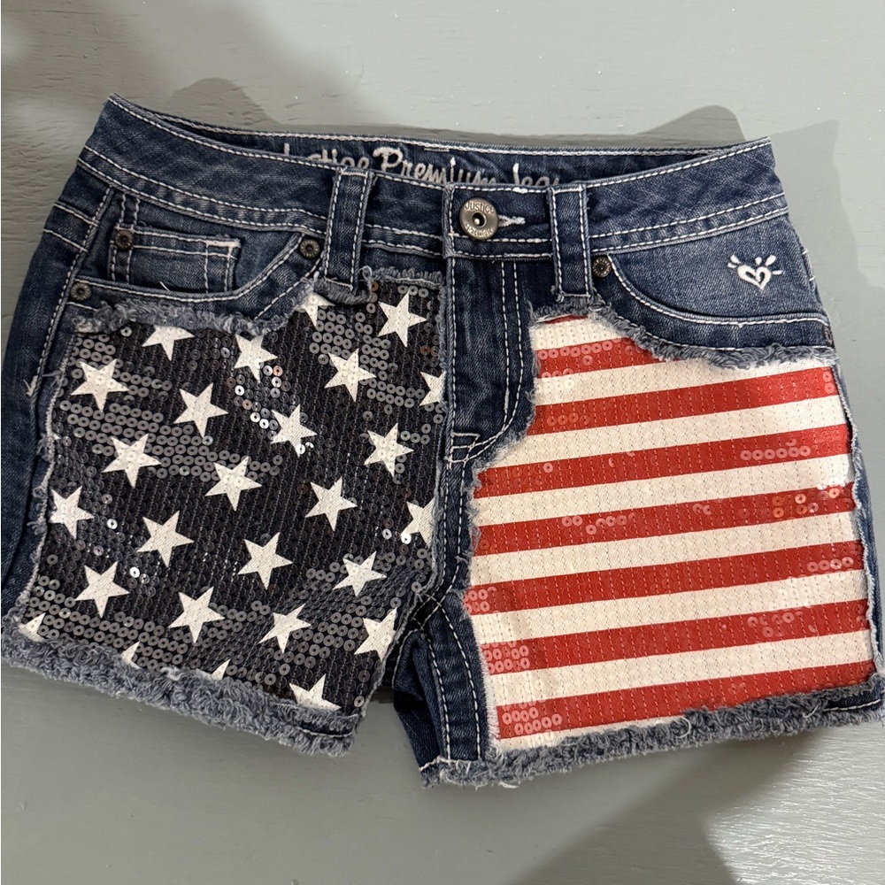American flag Jean shorts